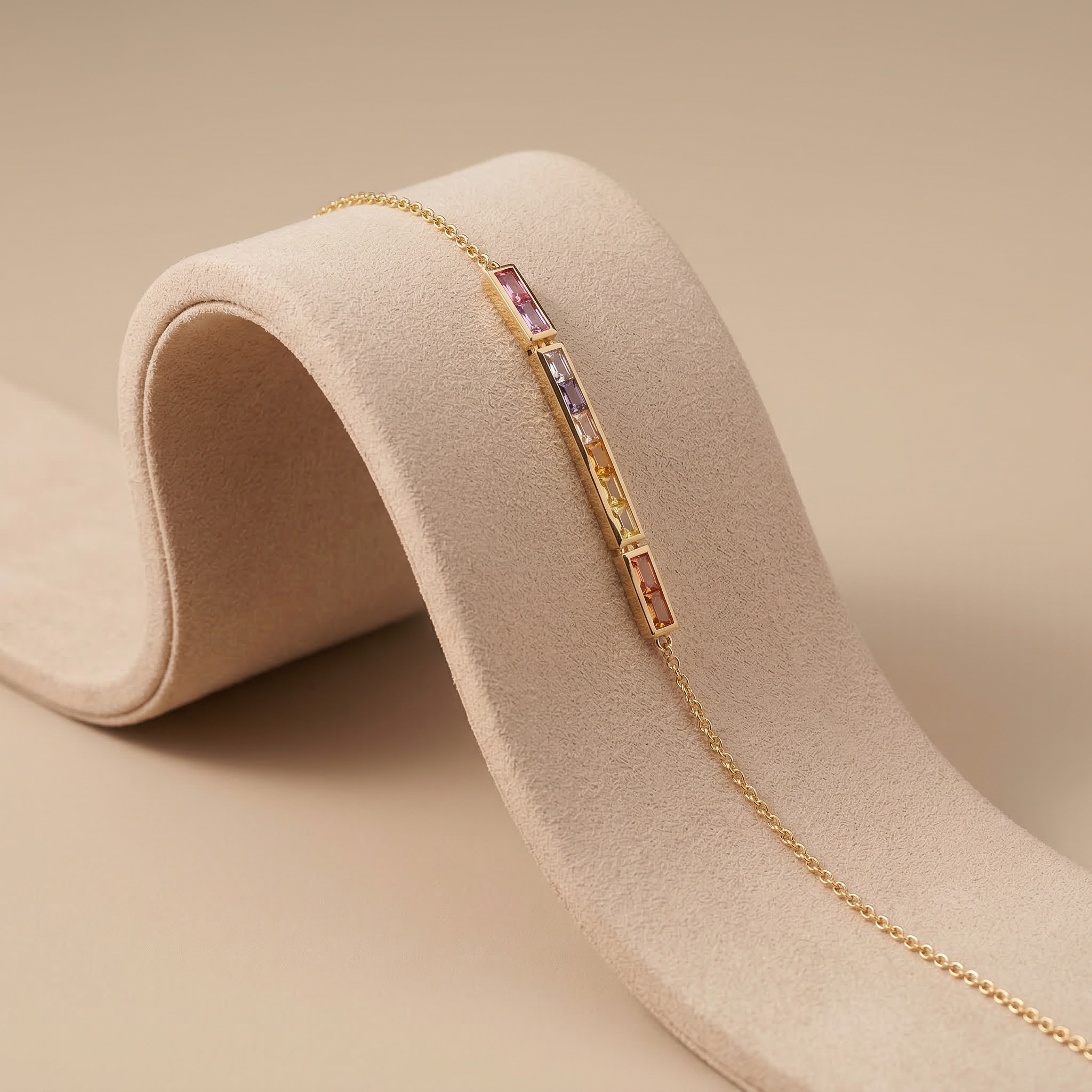 Prism Line Gemstone Bracelet