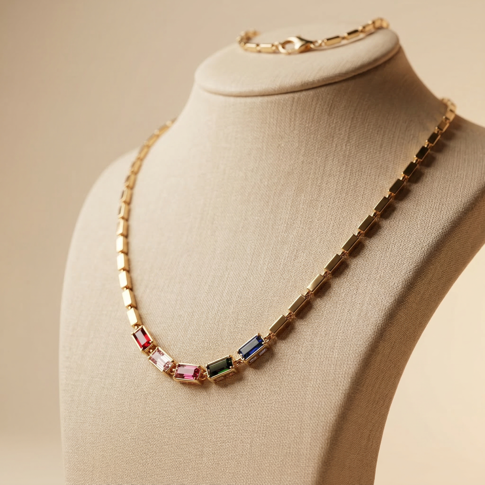 Azure Sapphire Link Necklace
