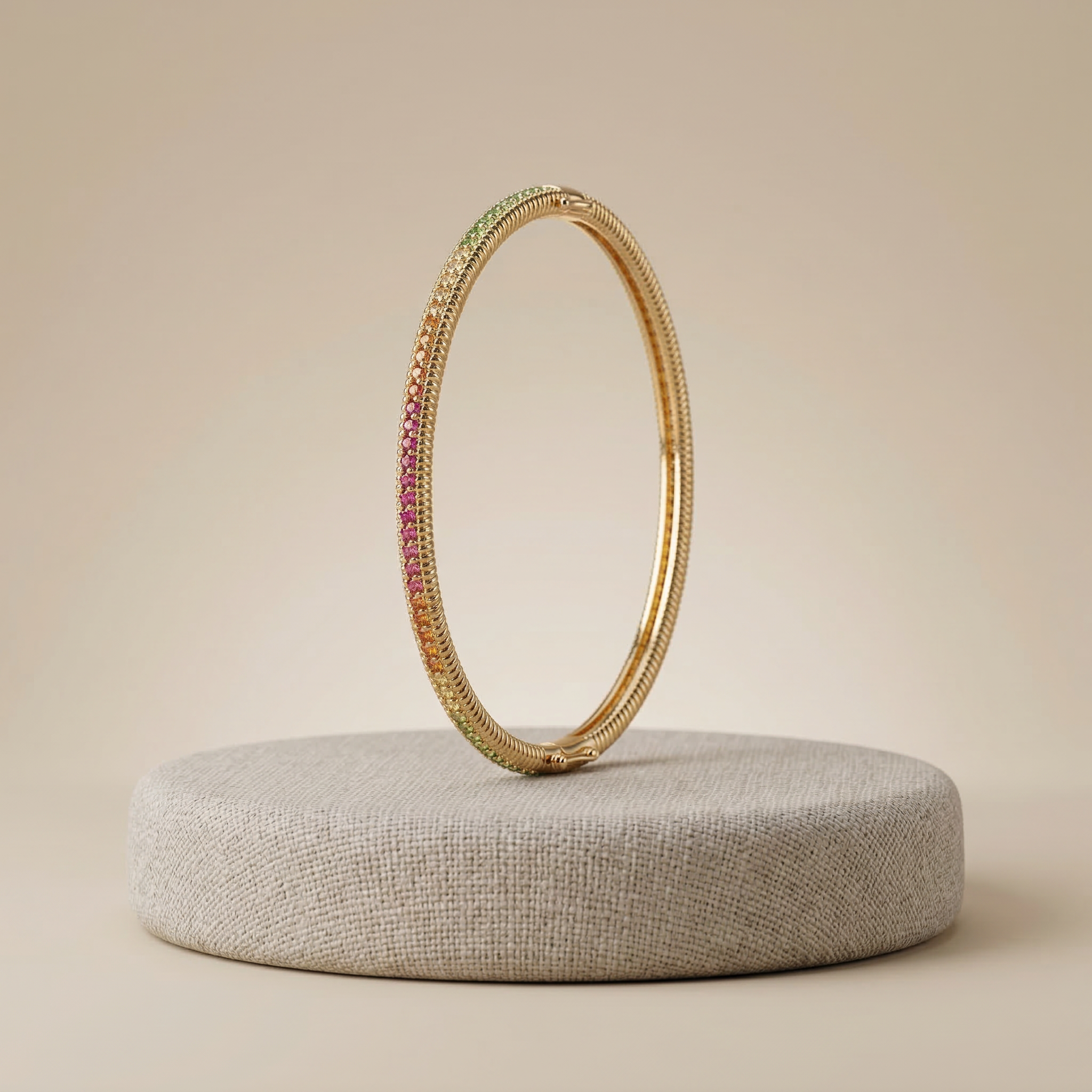 Azureline Sapphire Diamond Bangle