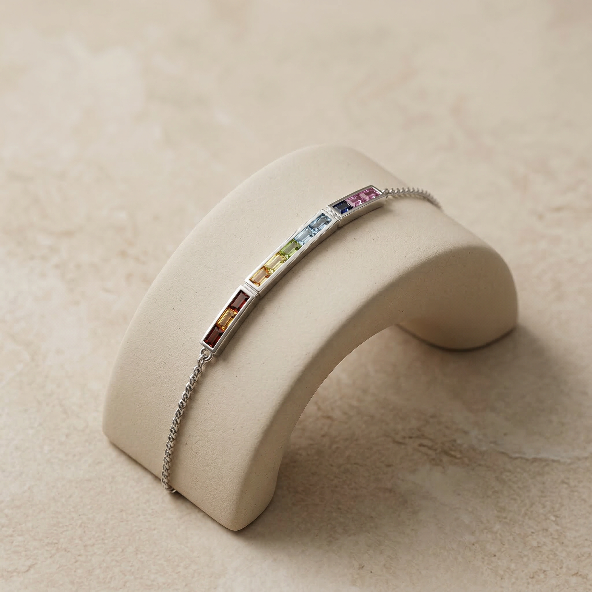 Prism Line Gemstone Bracelet