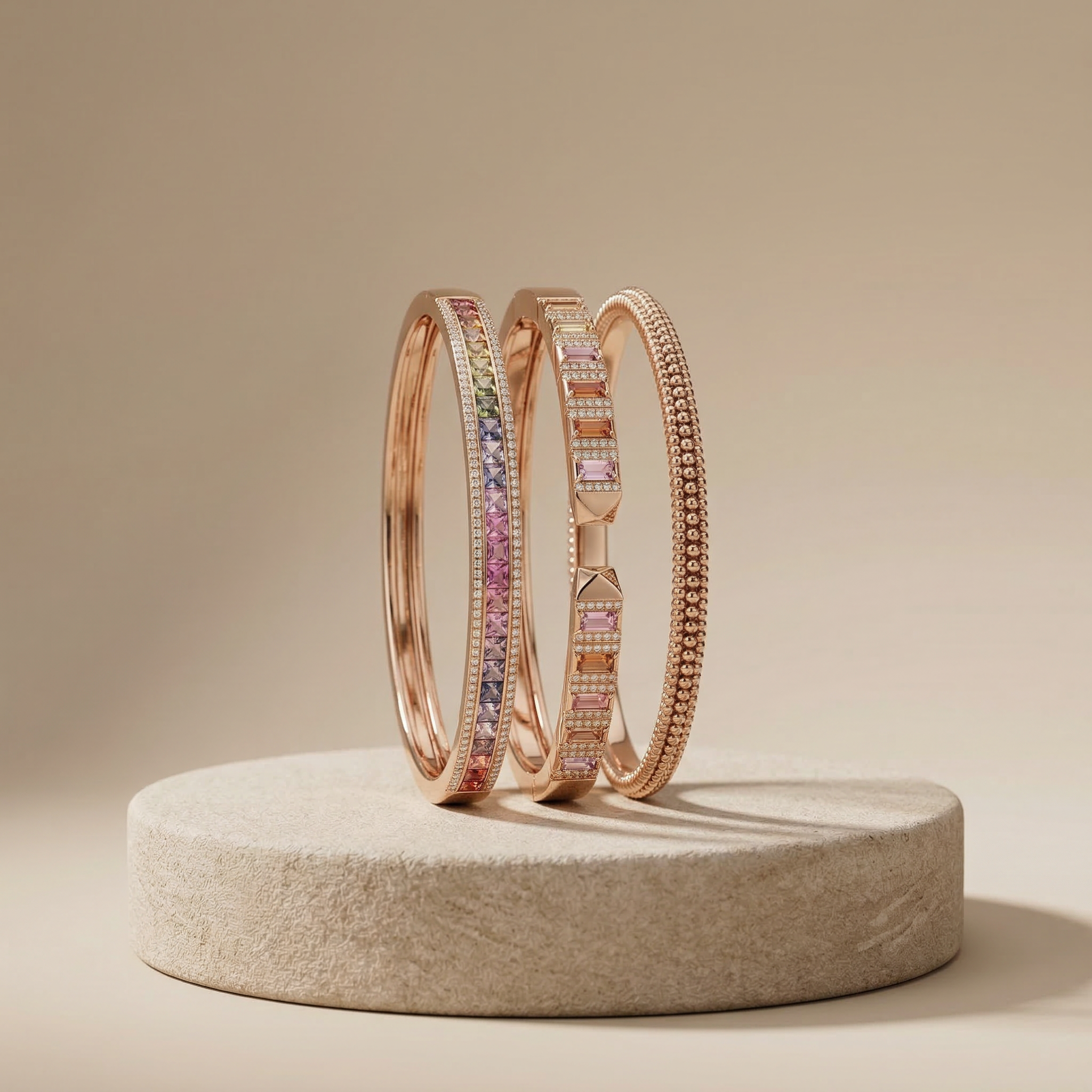 Chromia Open Gemstone Bangle