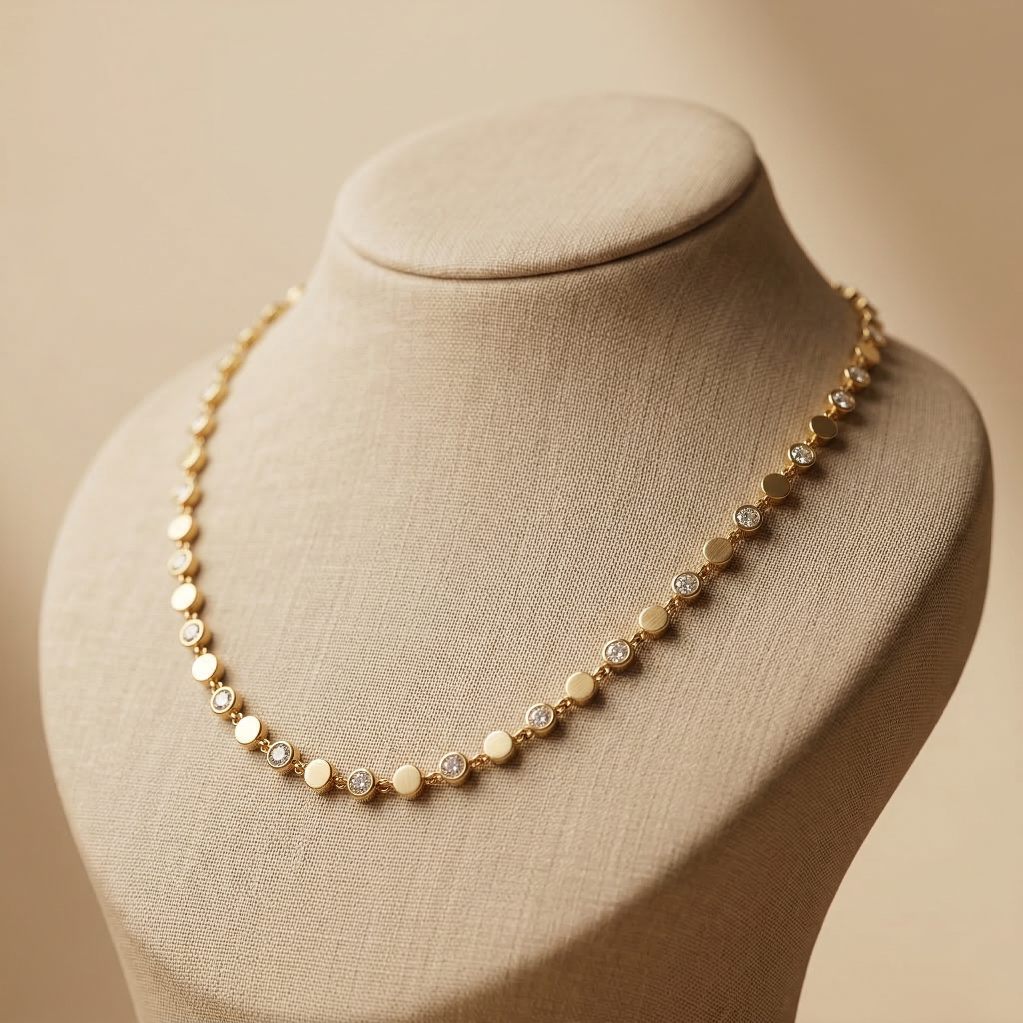 Eterna Bezel Diamond Necklace