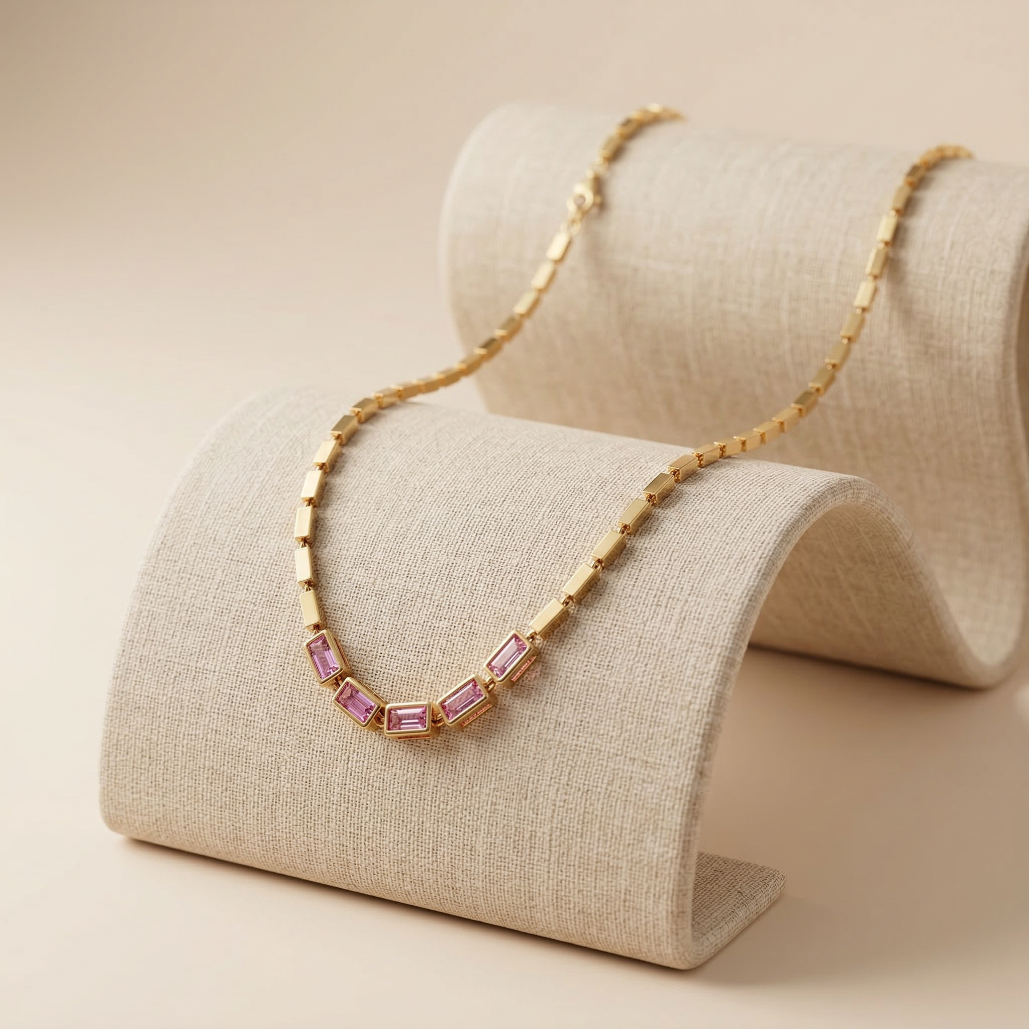 Rosalia Pink Sapphire Necklace