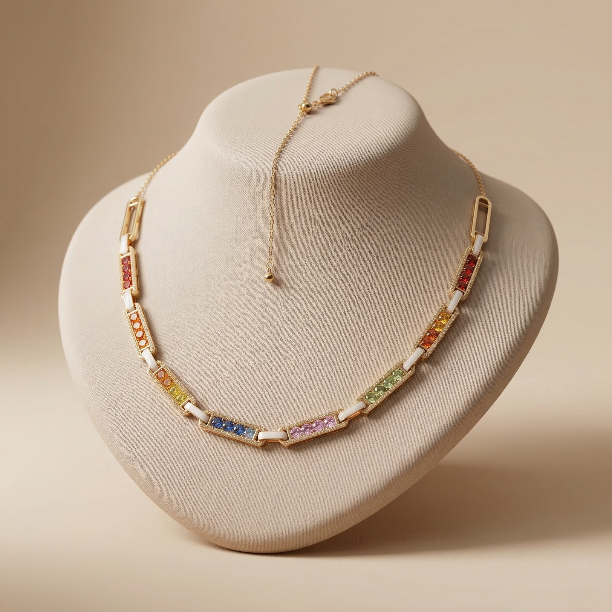 Sapphira Diamond Link Necklace