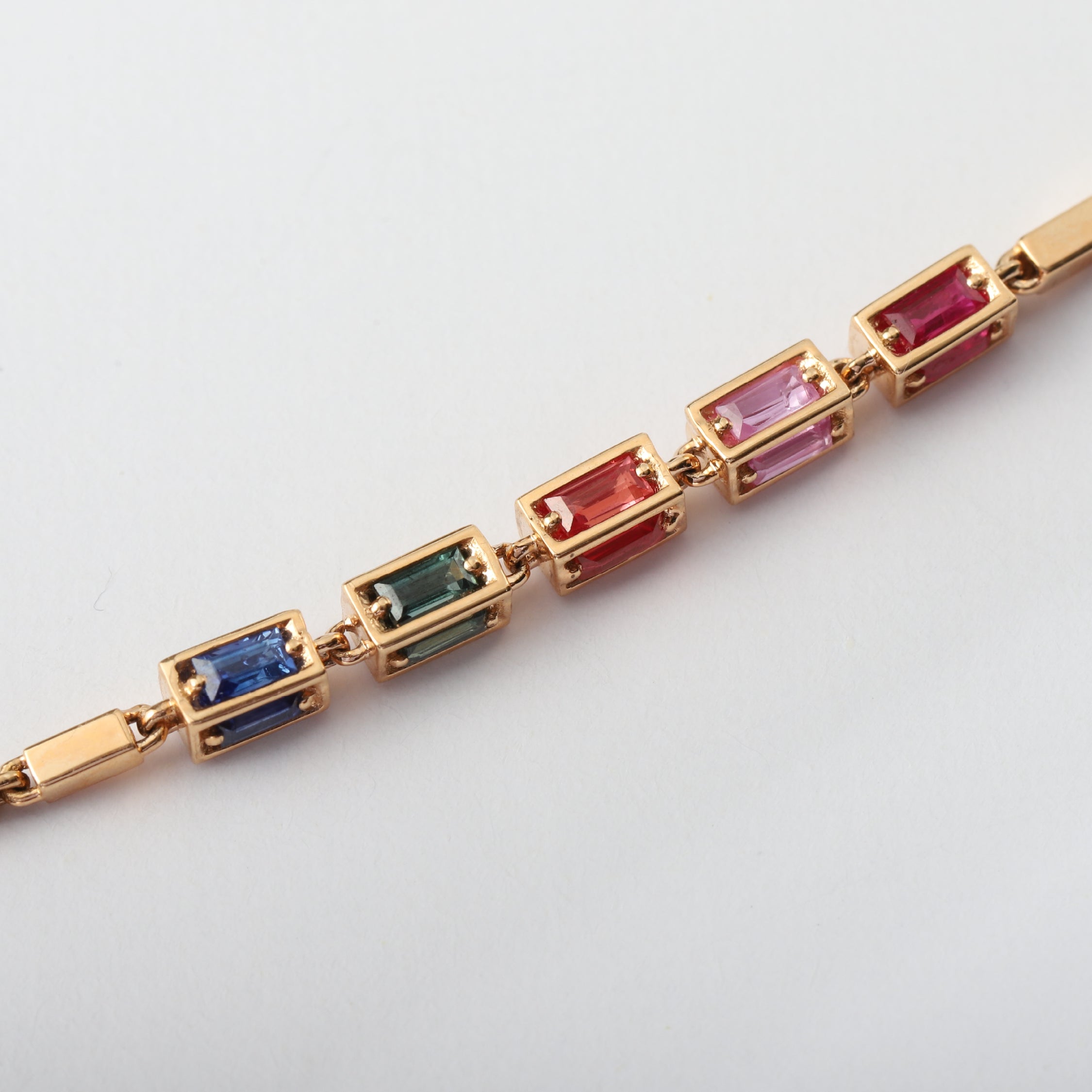 Azure Sapphire Link Necklace