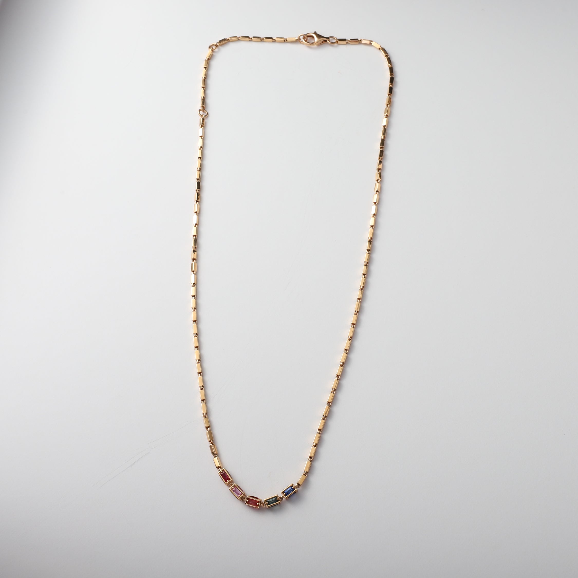 Azure Sapphire Link Necklace