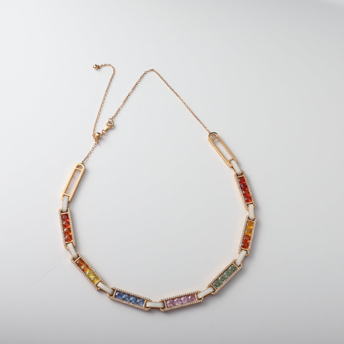 Sapphira Diamond Link Necklace