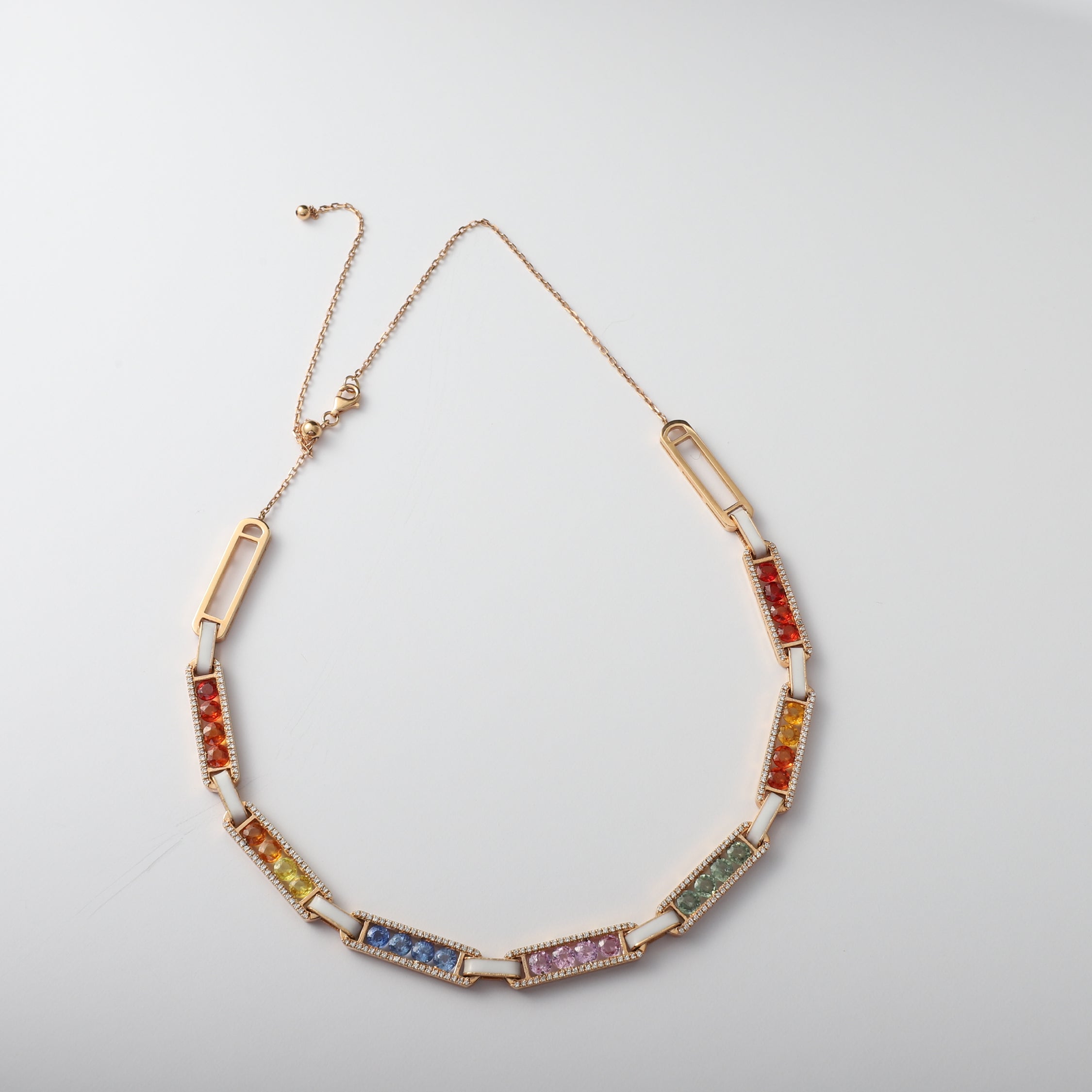 Sapphira Diamond Link Necklace