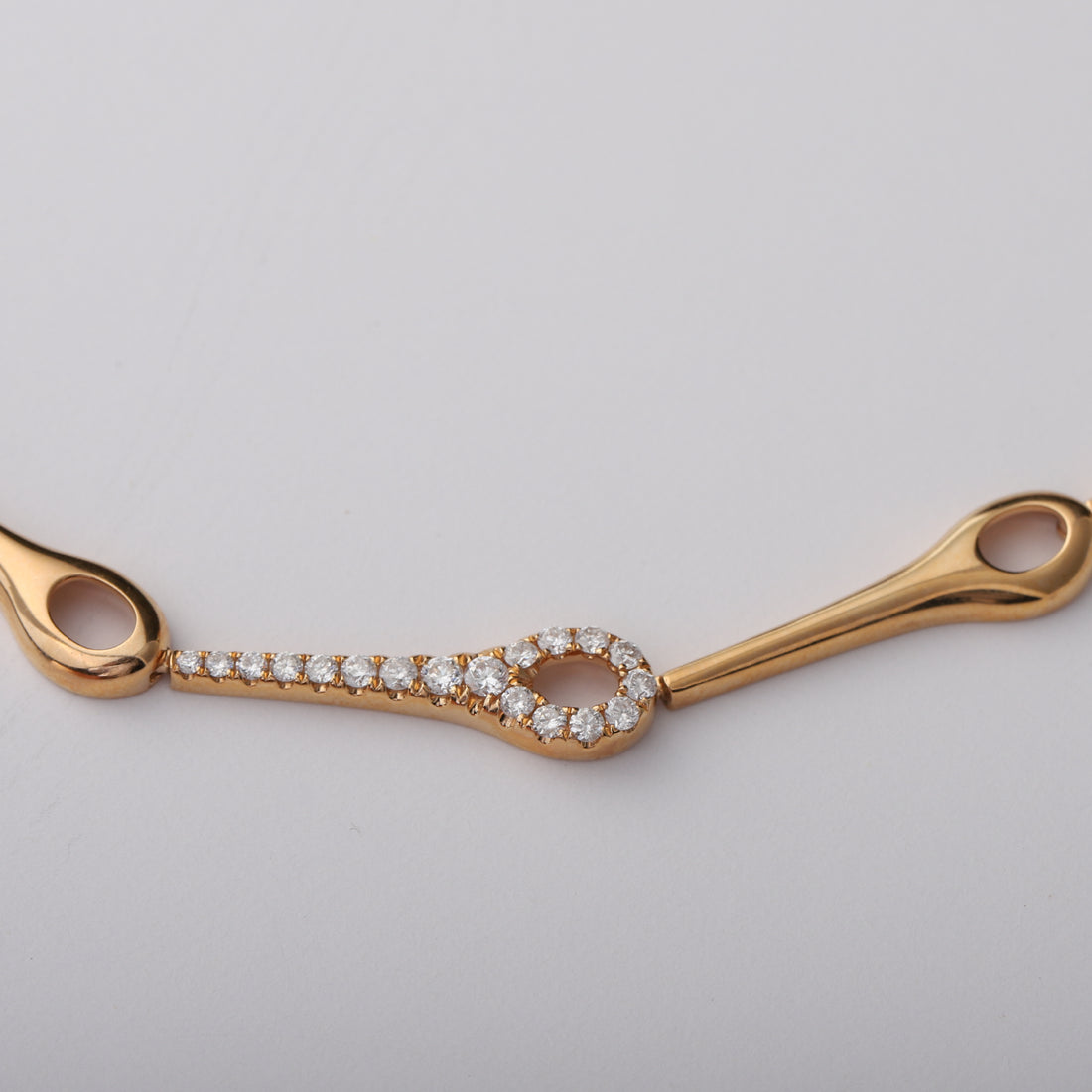Linea Diamond Gold Link Necklace