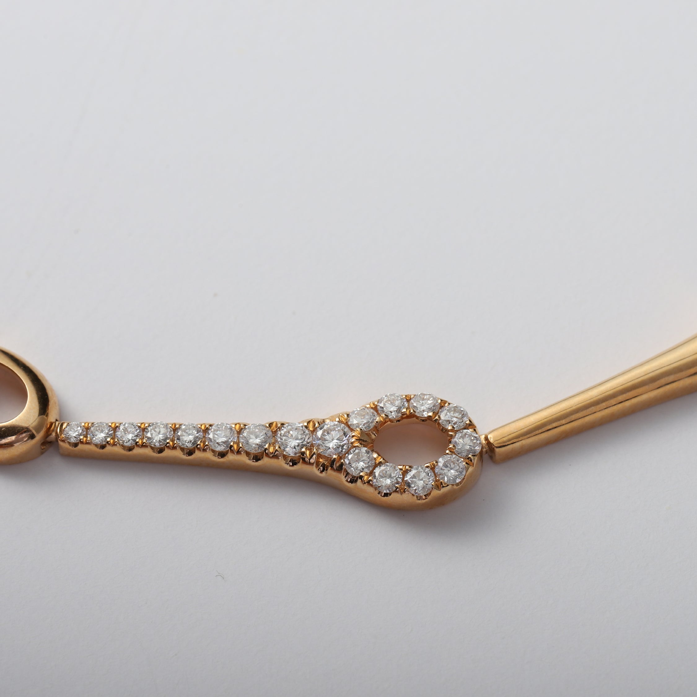 Linea Diamond Gold Link Necklace