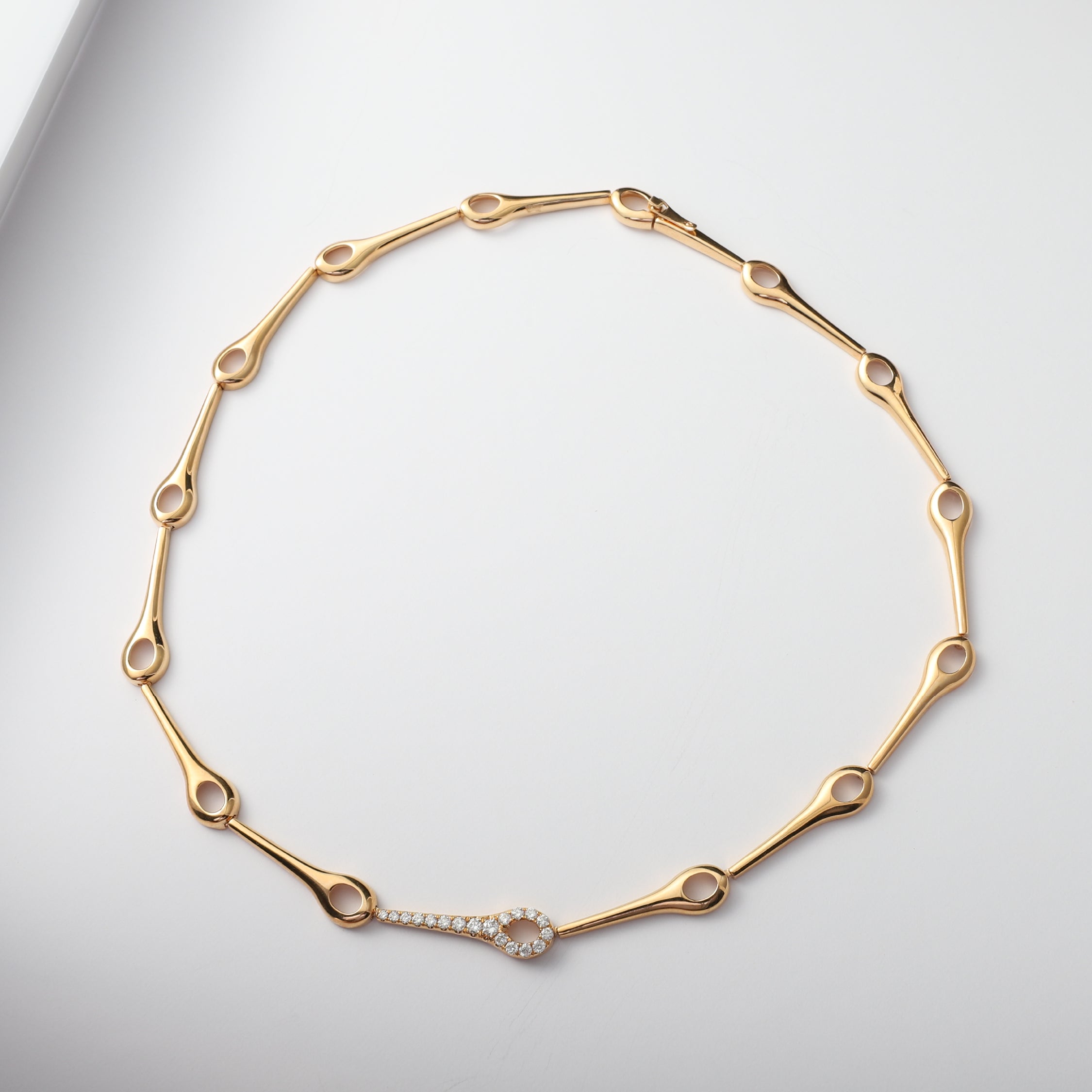 Linea Diamond Gold Link Necklace