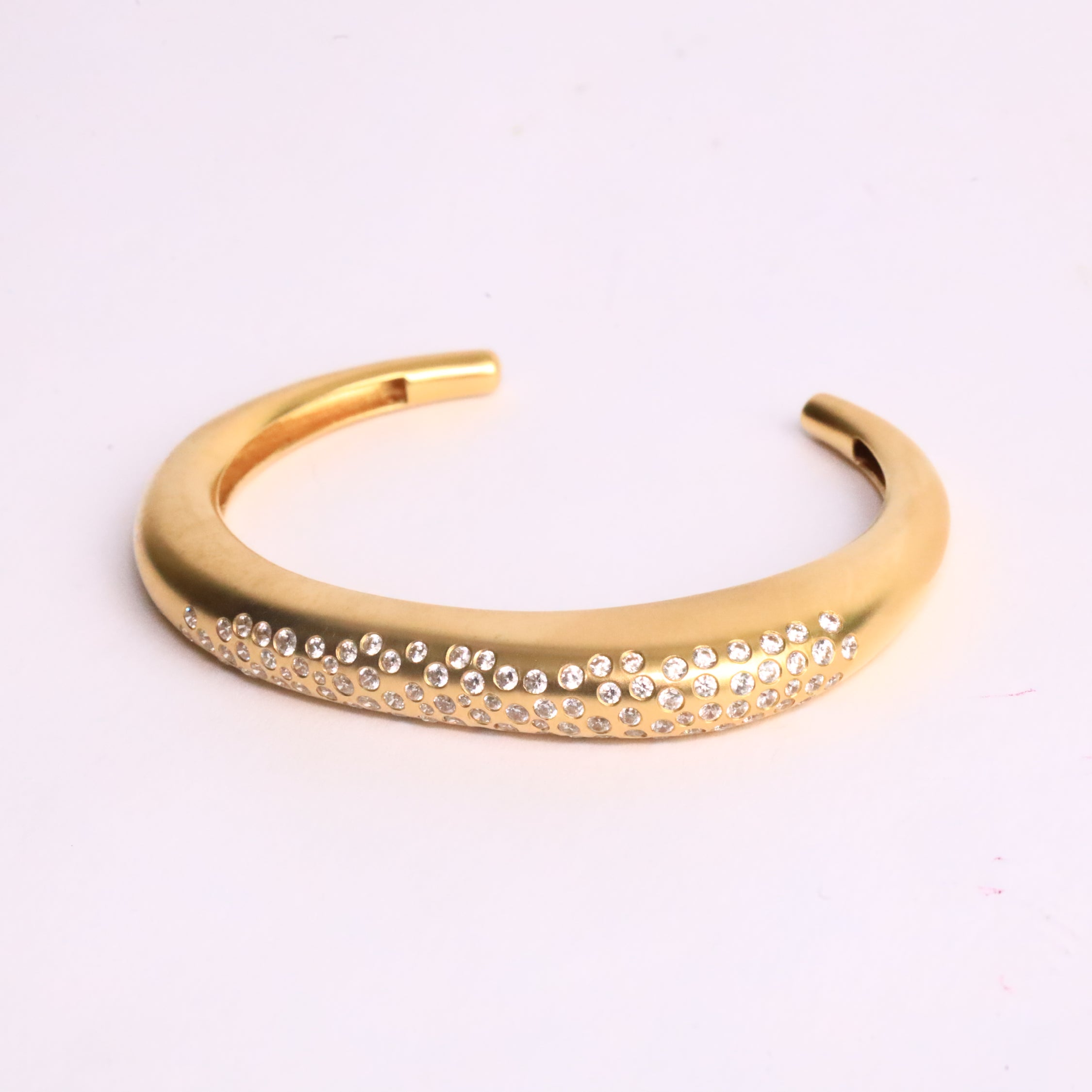 Triluxe Zirconia Gold Bangles Set