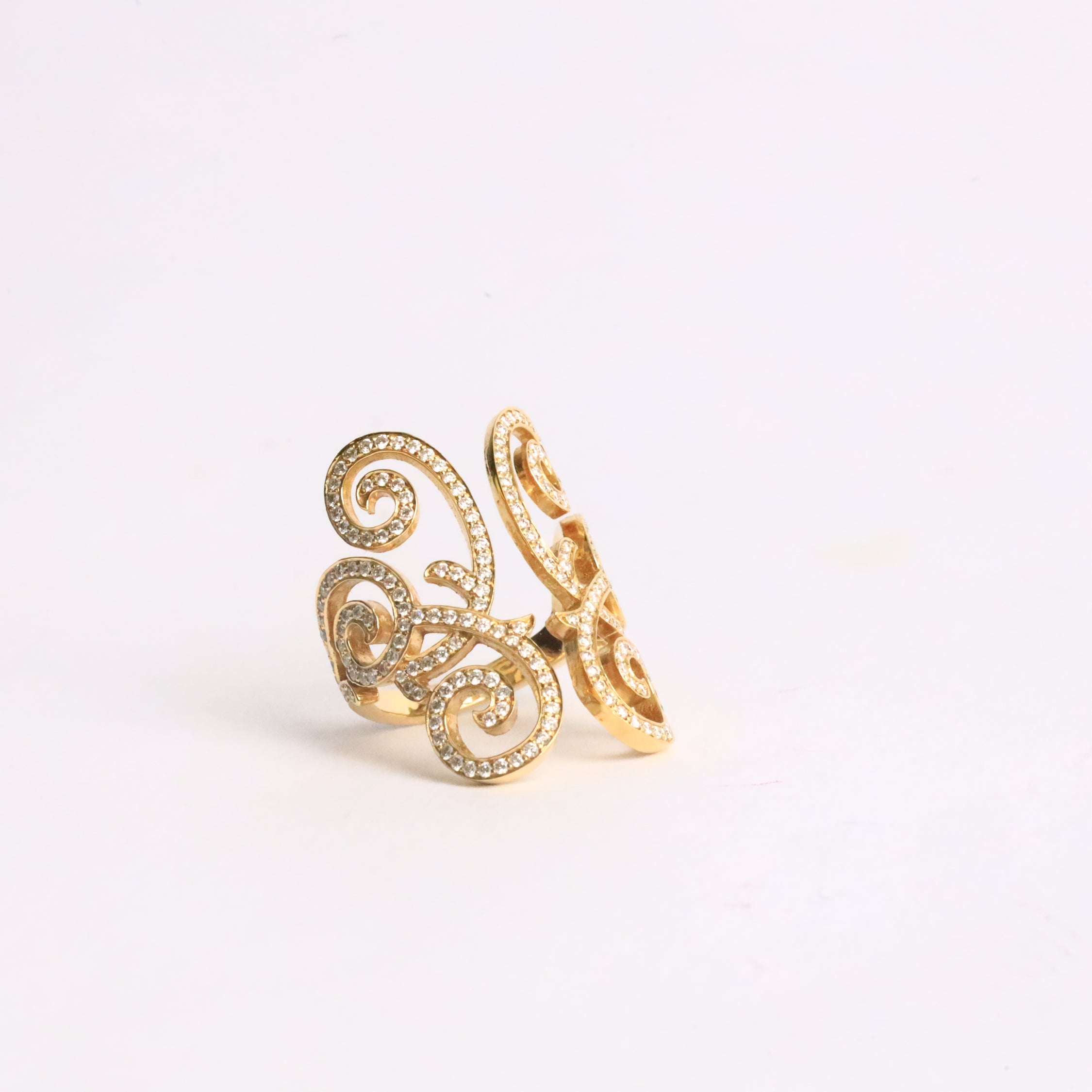Vortica Diamond Swirl Ring