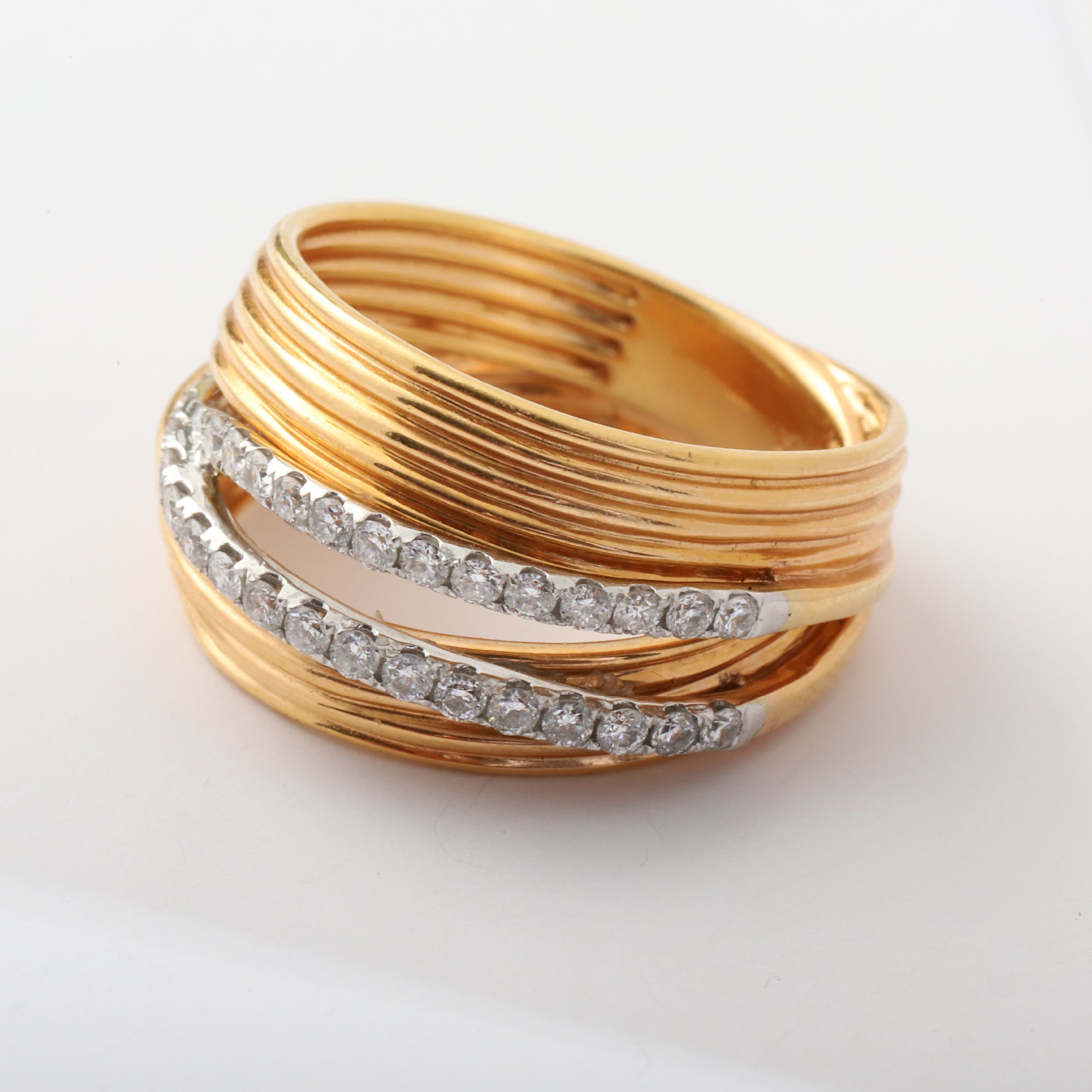 Aureon Layered Diamond Ring