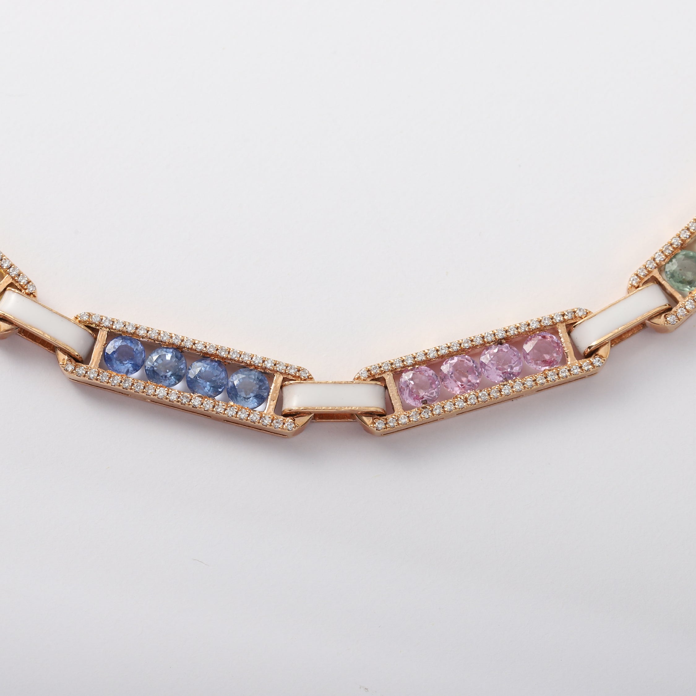 Sapphira Diamond Link Necklace