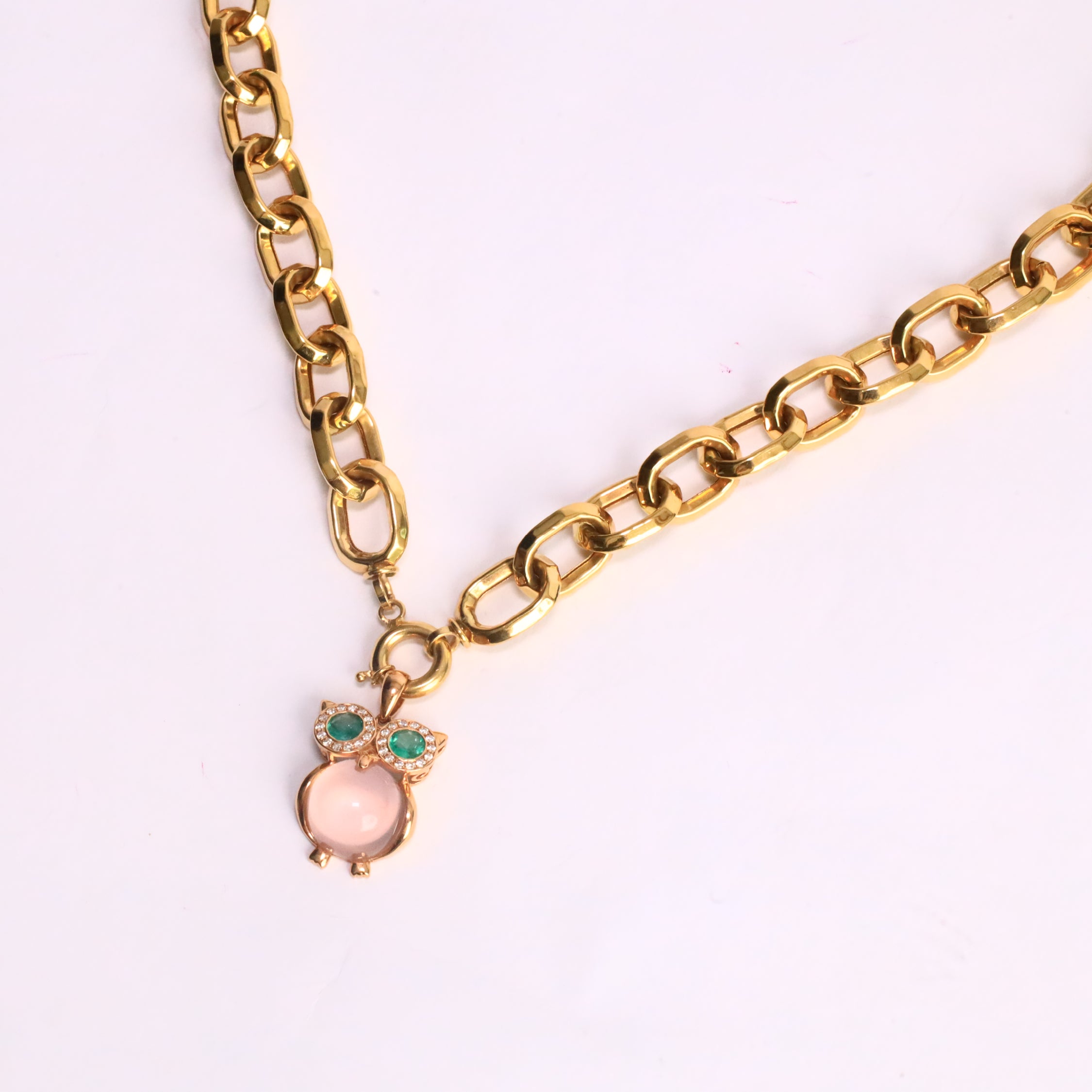 Verdant Quartz Diamond Pendant