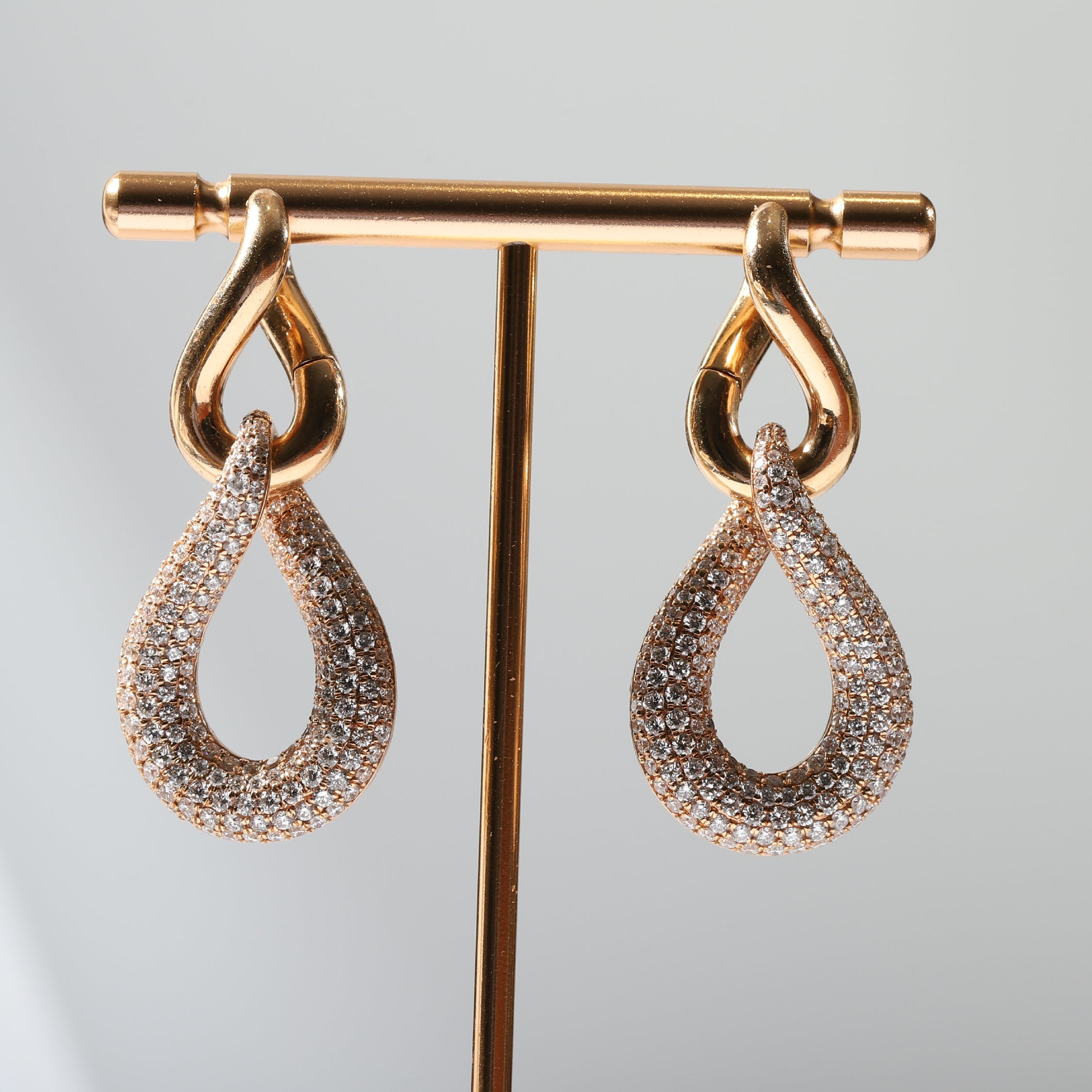 Luxe Diamond Gold Earrings