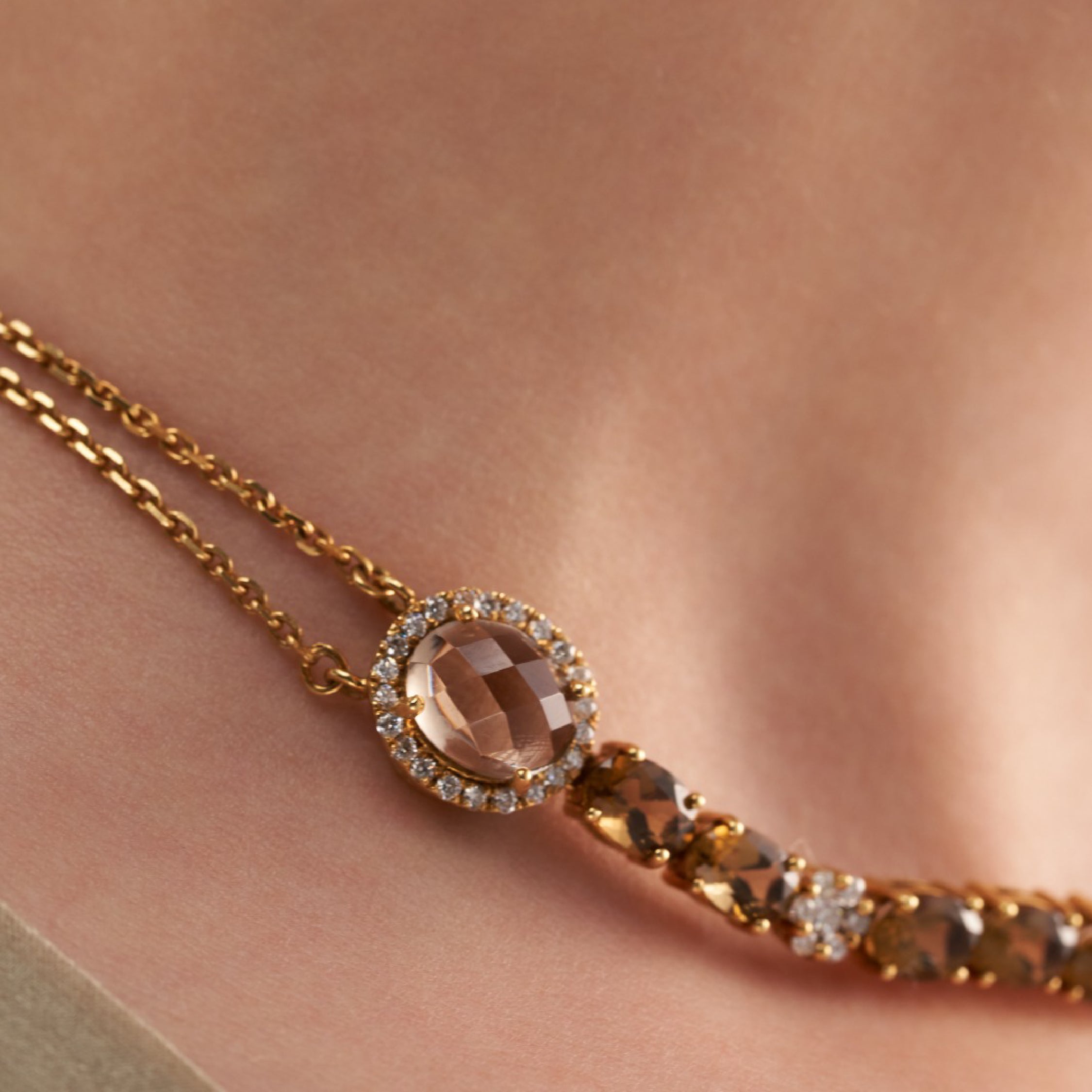 Celesta Gemstone Diamond Piece