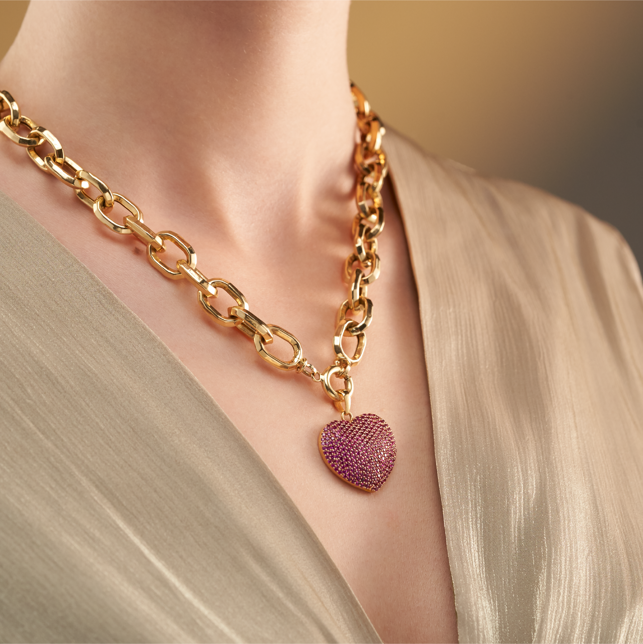 Corazon Ruby Heart Pendant