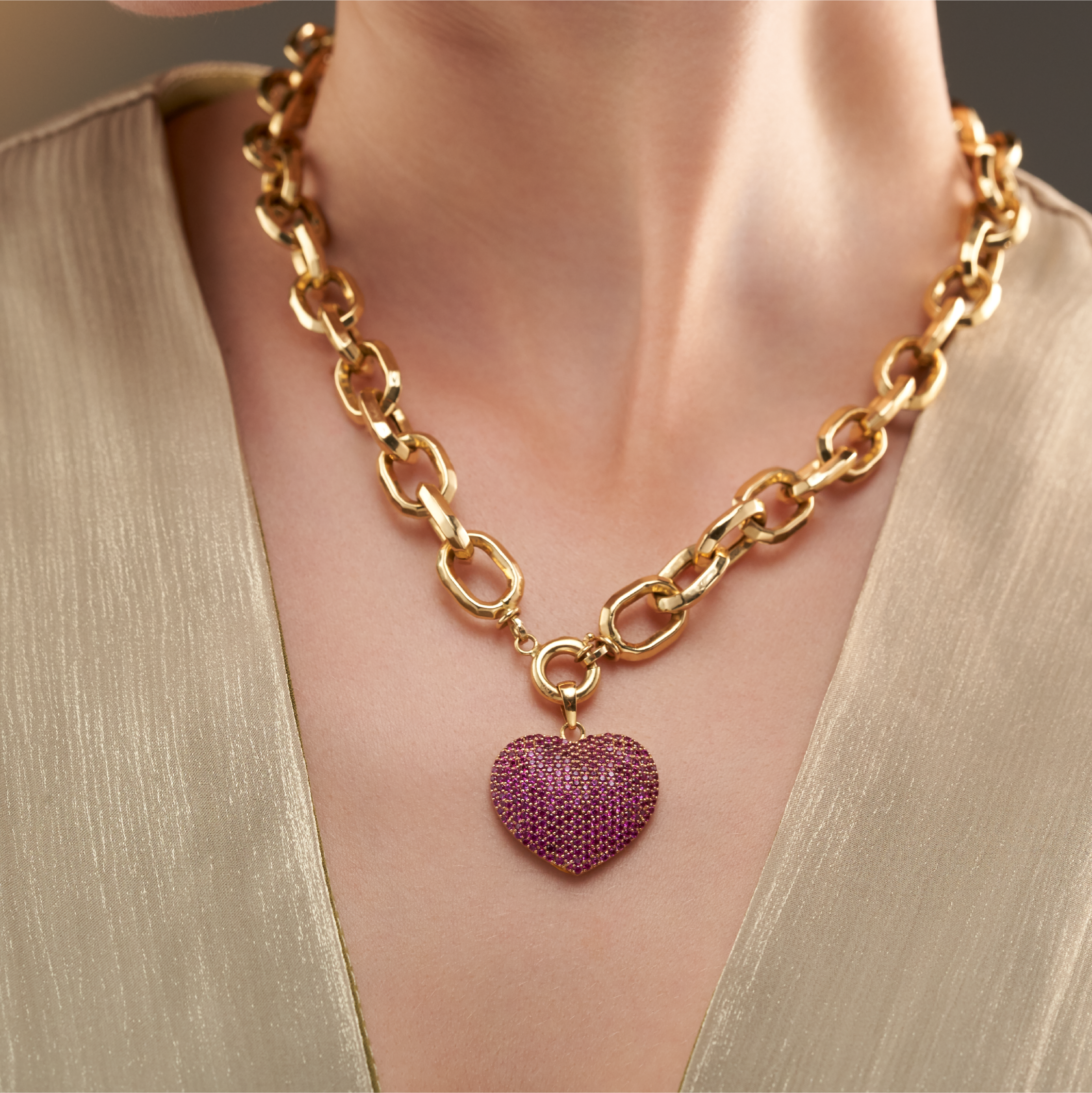 Corazon Ruby Heart Pendant