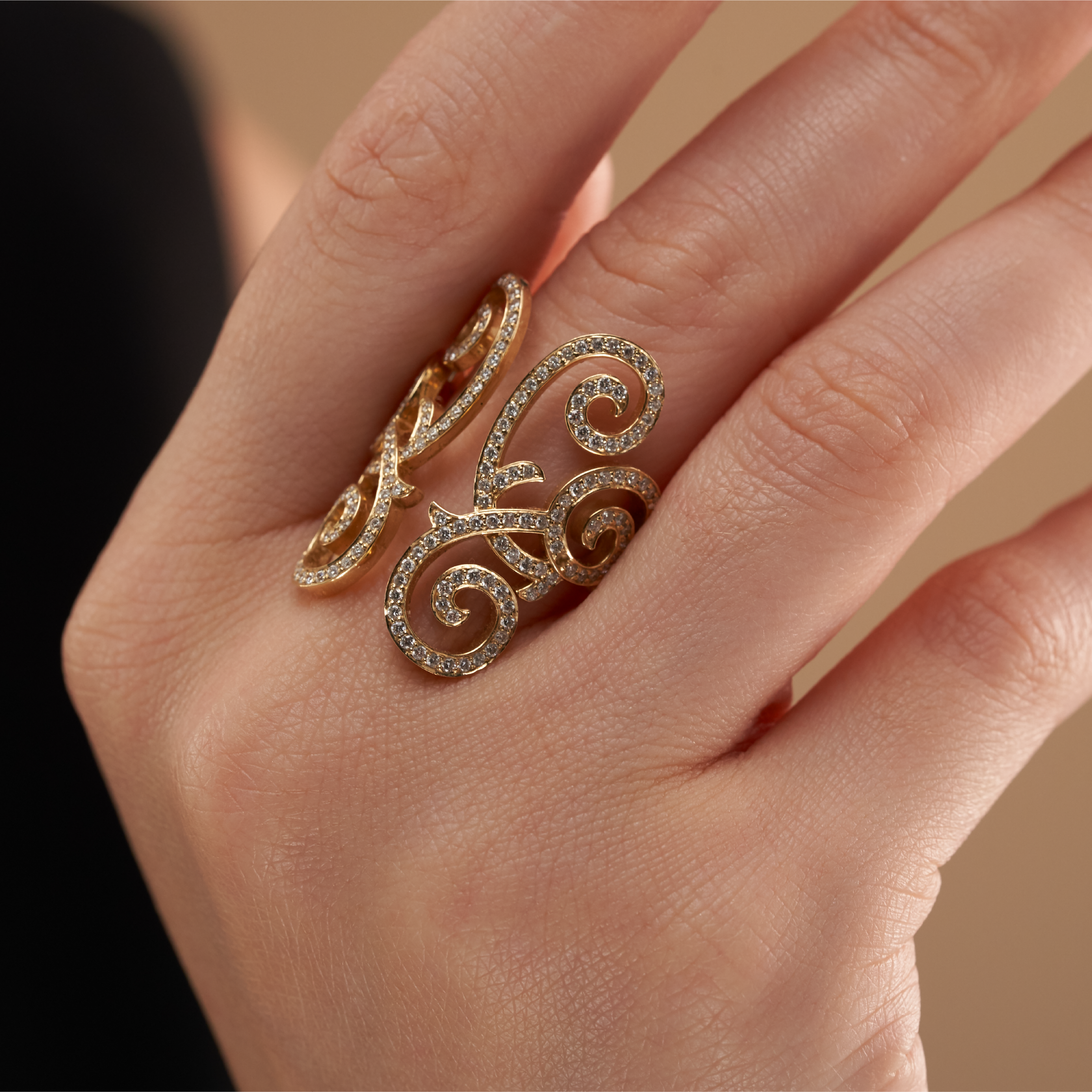 Vortica Diamond Swirl Ring