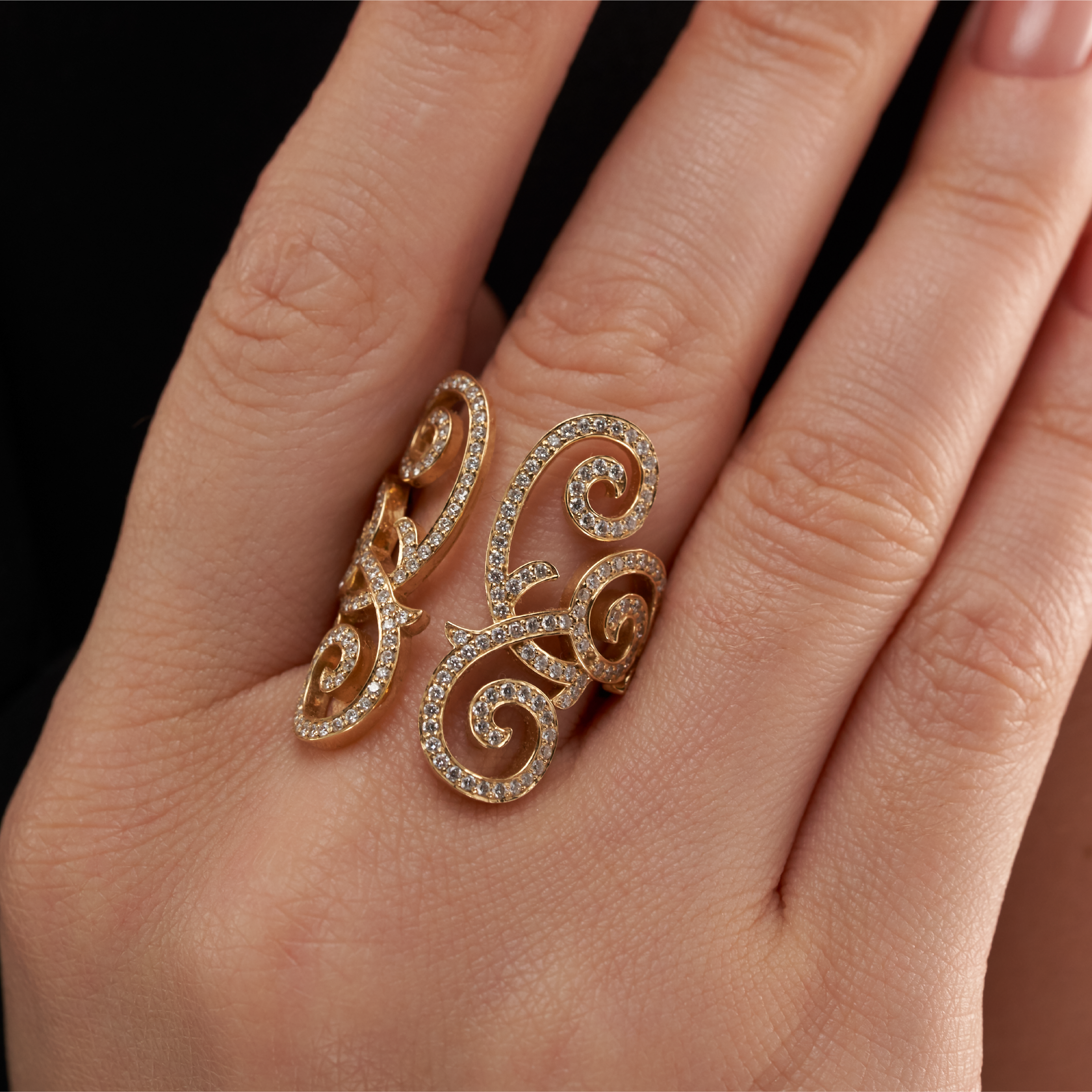 Vortica Diamond Swirl Ring