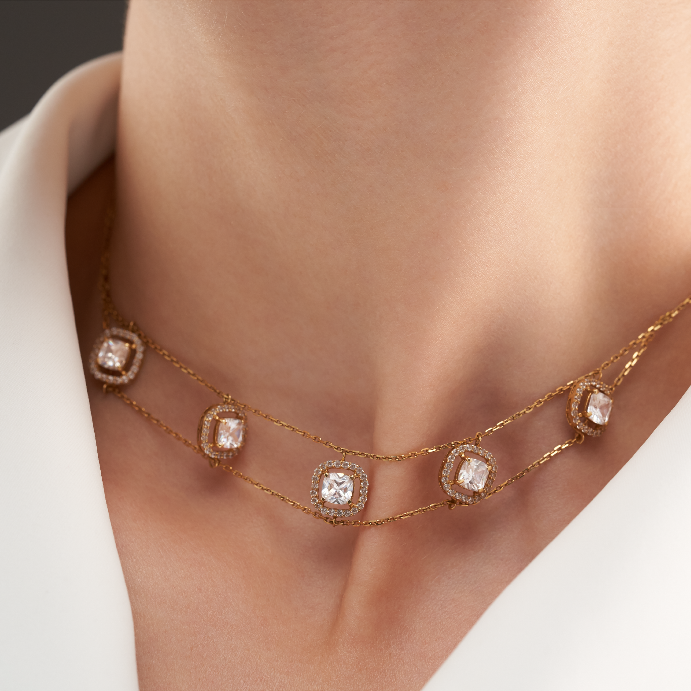 Zirena Gold Zircon Necklace